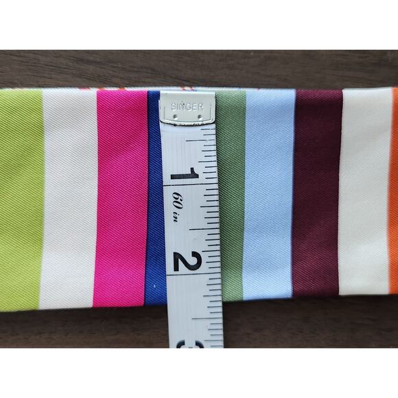 NWT Coach Signature Multi Legacy Striped Pony 100% Scarf Bag Tie Ponytail - Picture 6 of 7